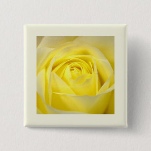 Yellow Rose Closeup 15 Cm Square Badge