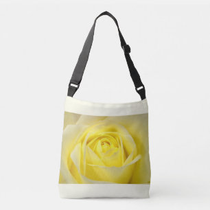 Yellow Rose Closeup Crossbody Bag