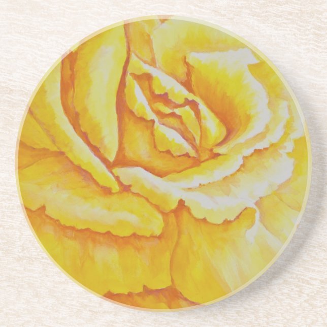 Yellow Rose Coaster (Front)