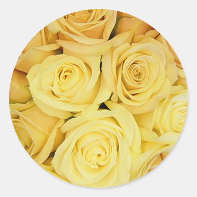 Yellow Rose Envelope Seal Stickers (Front)