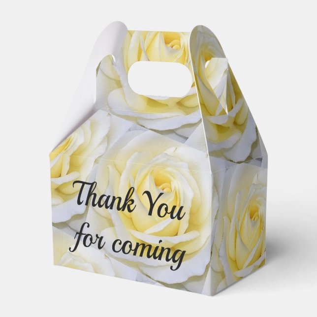 Yellow Rose Favour Box (Front Side)