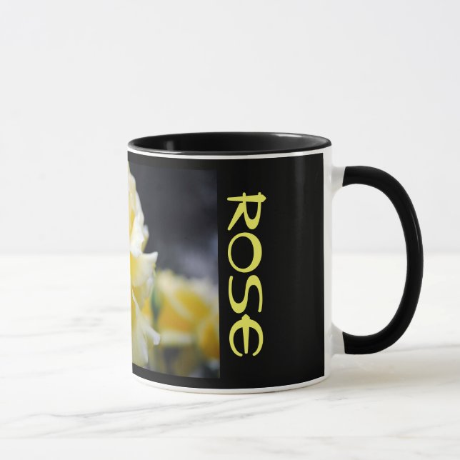 Yellow Rose Floral 5 Mug (Right)