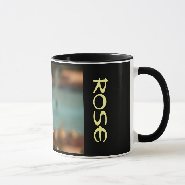 Yellow Rose Floral 8 Mug (Right)