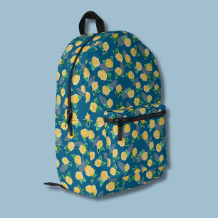 Yellow Rose Floral Botanical Printed Backpack