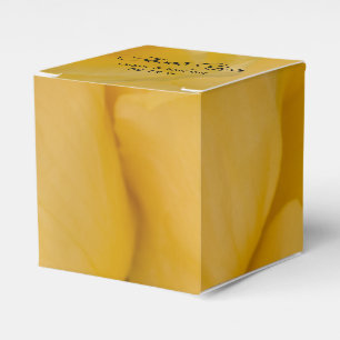 Yellow Rose Floral Wedding Favour Box