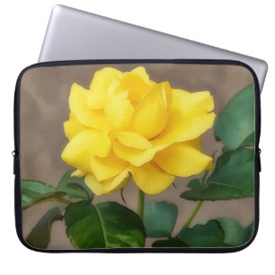 Yellow Rose Flower Laptop Sleeve Cover