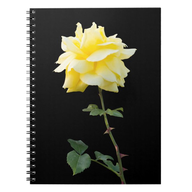 Yellow rose flower notebook (Front)