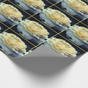 Yellow Rose Flower Personalized  Wrapping Paper
