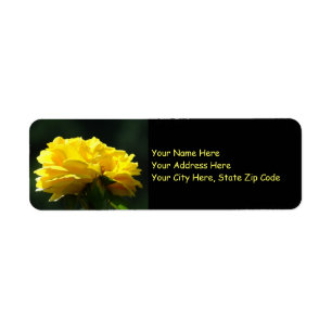 Yellow Rose Flowers Address Labels stickers