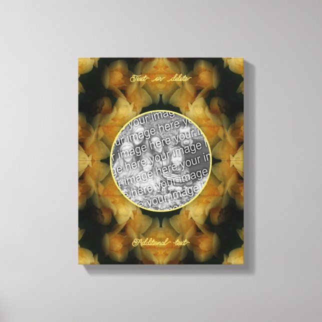 Yellow Rose Flowers Create Your Own Photo Canvas Print (Front)