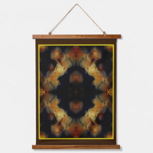 Yellow Rose Flowers Nature Abstract Hanging Tapestry