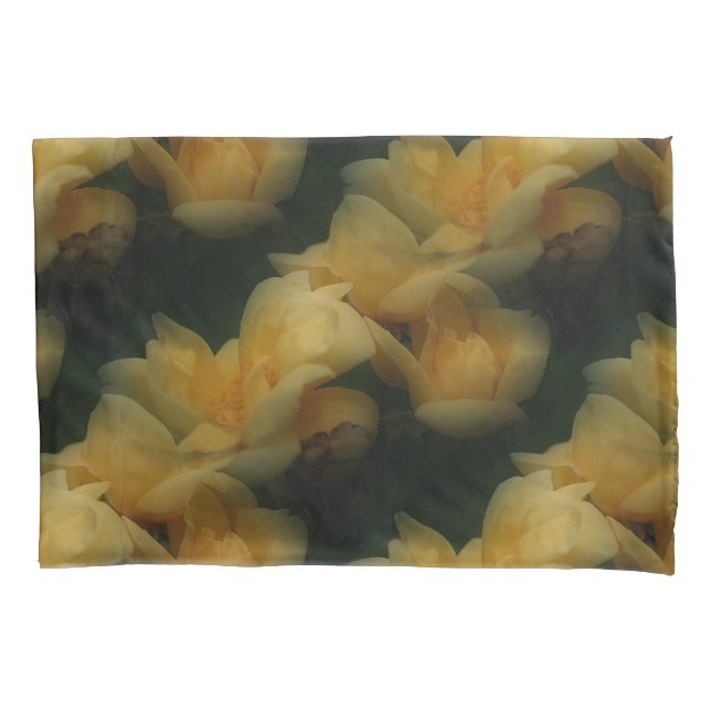 Yellow Rose Flowers Nature Art Pattern     Pillowcase (Front)