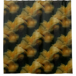 Yellow Rose Flowers Nature Art Pattern Shower Curtain