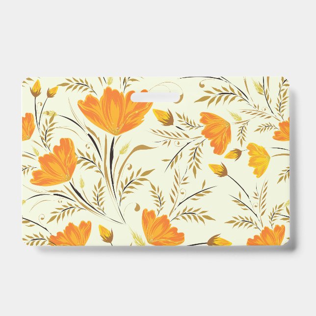 Yellow rose ID badge (Front)