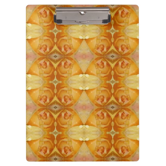 Yellow Rose Ikat Clipboard (Front)