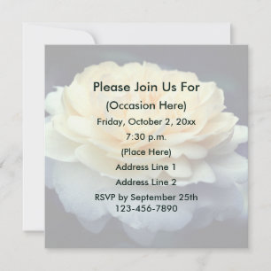 Yellow Rose In Bloom Personalised Floral  Invitation