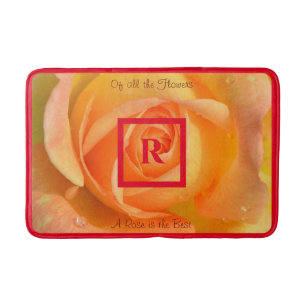 Yellow Rose is the Best Monogrammed Personalised Bath Mat