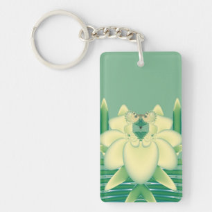 Yellow Rose Key Ring