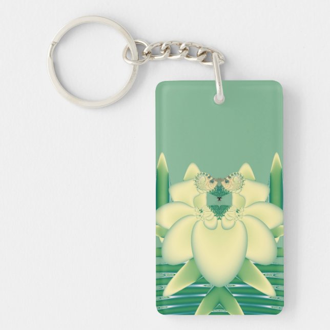 Yellow Rose Key Ring (Front)