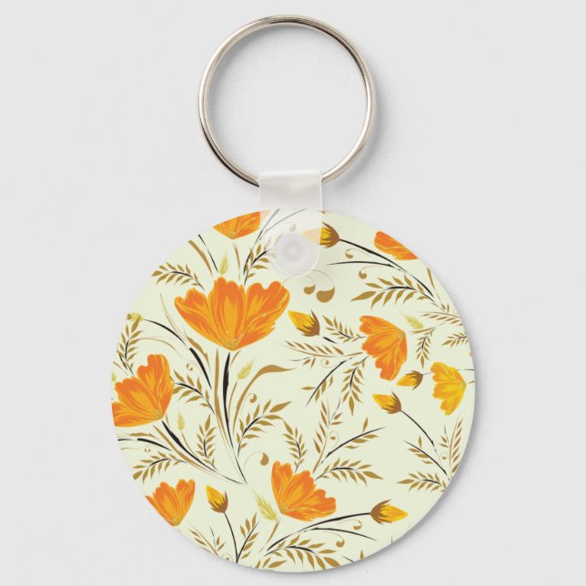 Yellow rose key ring (Front)