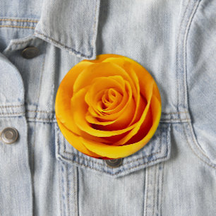 Yellow Rose Macro 10 Cm Round Badge