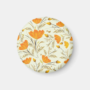 Yellow rose magnet