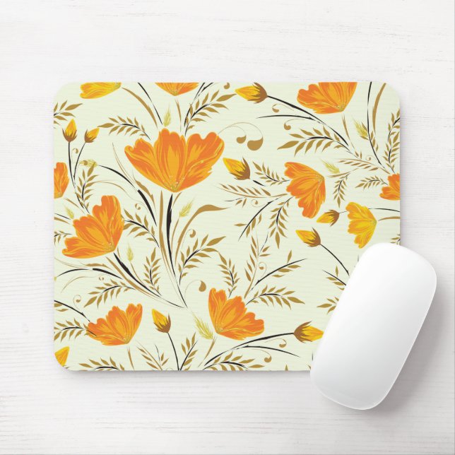 Yellow rose mouse pad (With Mouse)