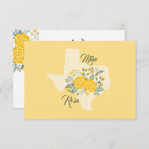 Yellow Rose of Texas - Gingham State Wedding RSVP