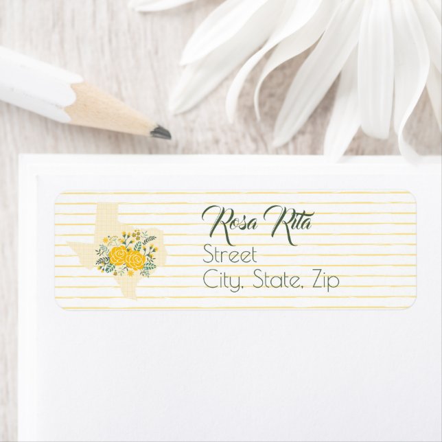 Yellow Rose of Texas - Gingham State with Roses (Insitu)
