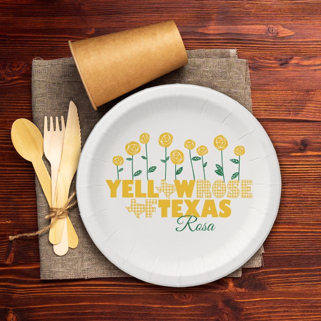 Yellow Rose of Texas - Rose Garden Paper Plate (Creator Uploaded)