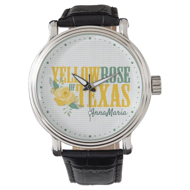 Yellow Rose of Texas - Single Rose Watch (Front)