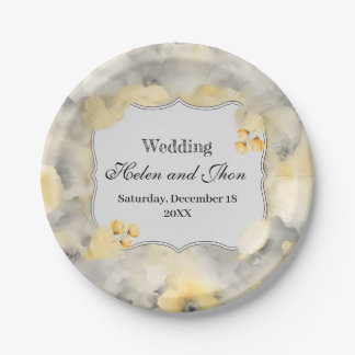 Yellow Rose Paper Plate