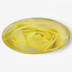 Yellow Rose Paper Plate