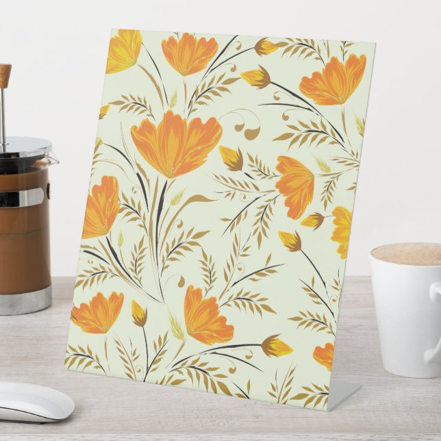 Yellow rose pedestal sign (In SItu)