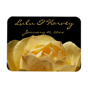 Yellow Rose Personal Wedding Magnet