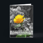Yellow Rose Personalised Grandmother Birthday Card<br><div class="desc">Greeting card yellow rose grandmother birthday card. Customise this birthday card with any text then have it printed and sent to you or instantly download it to your mobile device. Should you require any help with customising then contact us through the link on this page. Floral photography personalised grandmother birthday...</div>