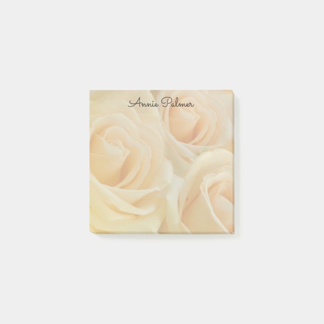 Yellow Rose | Personalised Post-it Notes (Front)