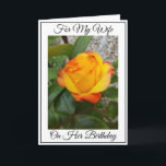 Yellow Rose Personalised Wife Birthday Card<br><div class="desc">Greeting card yellow rose wife birthday card. Customise this birthday card with any text then have it printed and sent to you or instantly download it to your mobile device. Should you require any help with customising then contact us through the link on this page. Floral photography personalised wife birthday...</div>