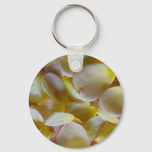 Yellow Rose Petals Key Ring (Front)