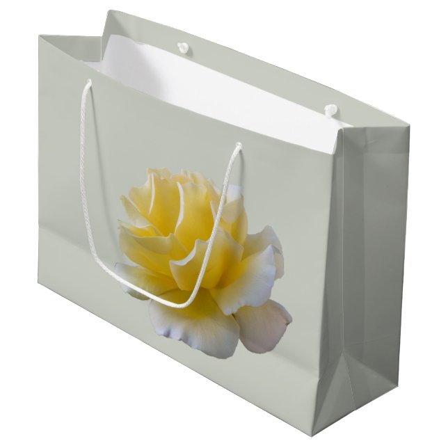 Yellow rose petals large gift bag (Front Angled)