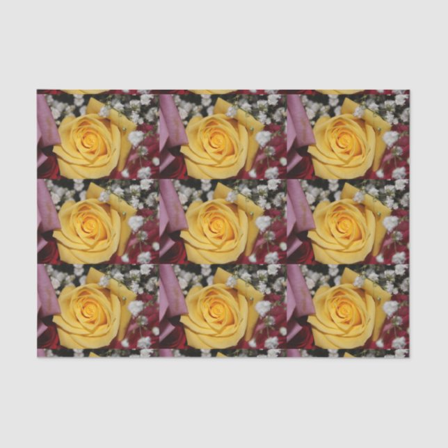 Yellow Rose Petals Tissue Paper (Front)