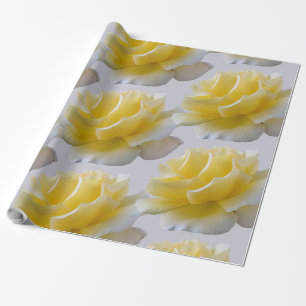Yellow rose petals wrapping paper