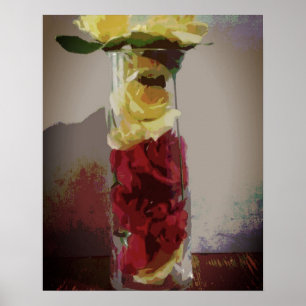 Yellow rose poster
