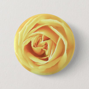 Yellow rose print 6 cm round badge