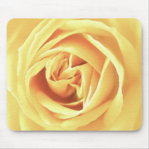 Yellow rose print mouse pad