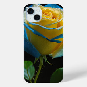 yellow rose printed iPhone 15 mini case