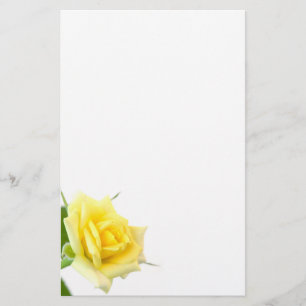 Yellow rose stationery