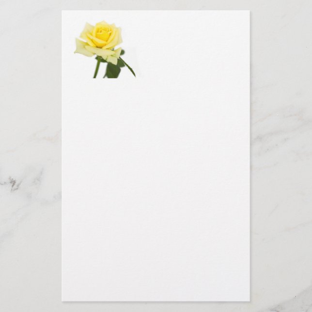 Yellow rose stationery (Front)