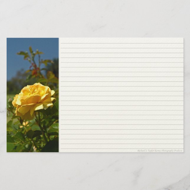 Yellow Rose Stationery (Front)