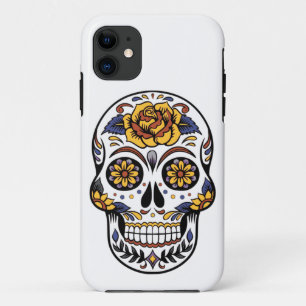 Yellow Rose Sugar Skull Case-Mate iPhone Case